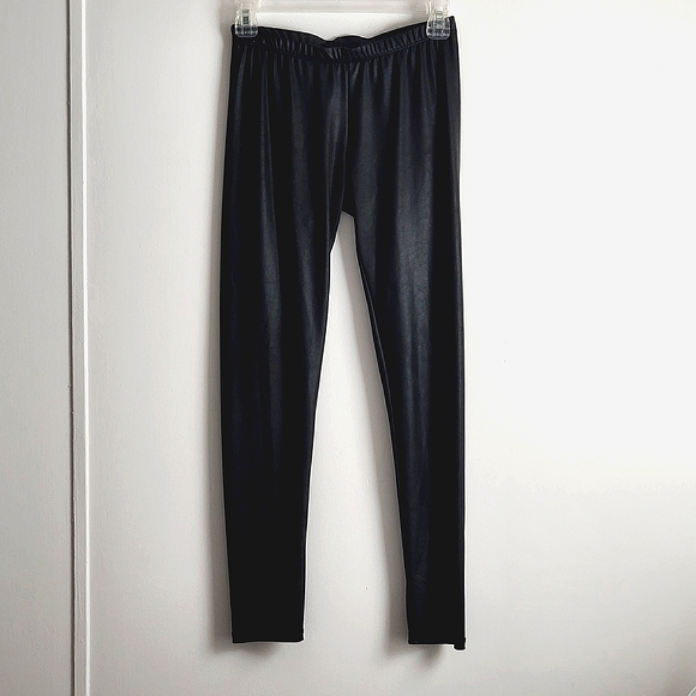 Women Juniors Black Leggings Size Small Wet Seal